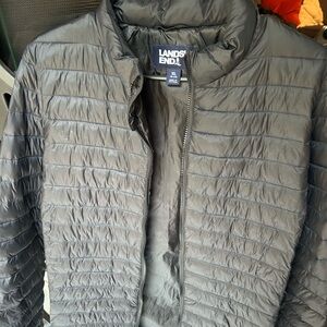 Lands' End Charcoal Quilted Jacket